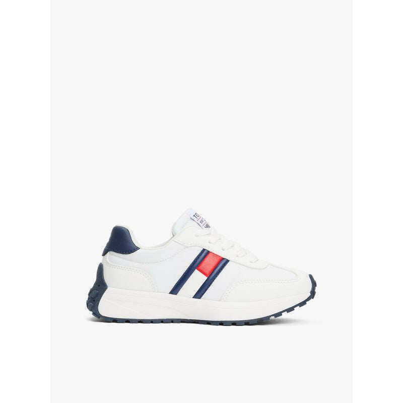 Tommy Hilfiger women's FLAG LOW CUT LACE-UP SNEAKERS T3X9-33877-1695X336-X336 WHITE/BLUE