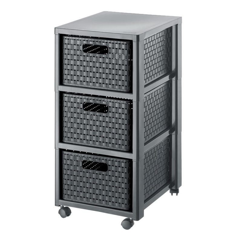 ROTHO Large bookcase with 3 drawers COUNTRY anthracite Dla zwierząt/Miski, pojemniki i poidełka (uniwersalne) Your Sports Performance