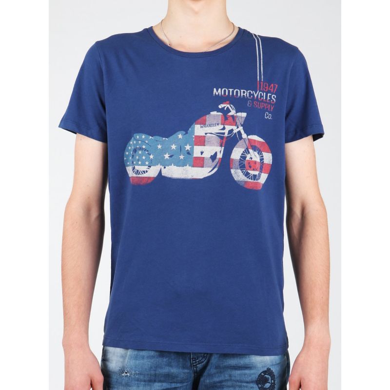 Wrangler S/S Biker Flag Tee W7A53FK 1F In preparation Your Sports Performance