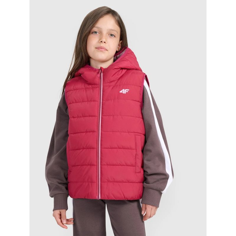 Girls' down vest with synthetic filling 4F 4FJRAW25TVJAF322-54S *Kategoria tymczasowa Your Sports Performance
