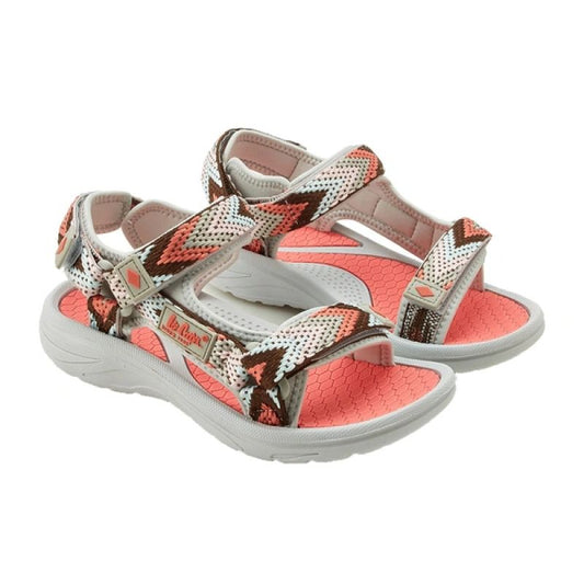 Lee Cooper women's shoes velcro sandals for summer beach light gray pink Lee Cooper