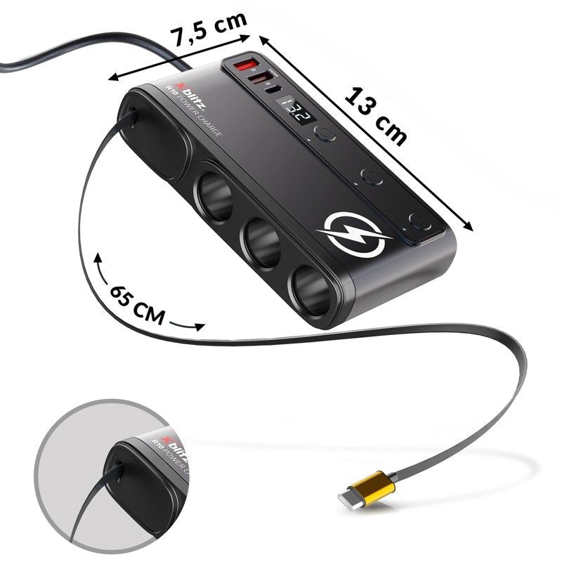 XBLITZ CAR SPLITTER R10 Elektronika i akcesoria/Akcesoria do zapalniczki samochodowej Your Sports Performance