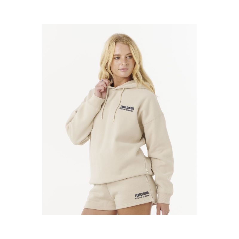 RIP CURL Surf Puff Heritage Hoodie Beige