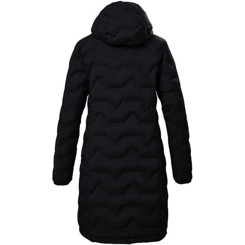 Killtec KOW 9 women's technical parka, quilted, hooded, zippered, waterproof, black (41806/200) In preparation Your Sports Performance