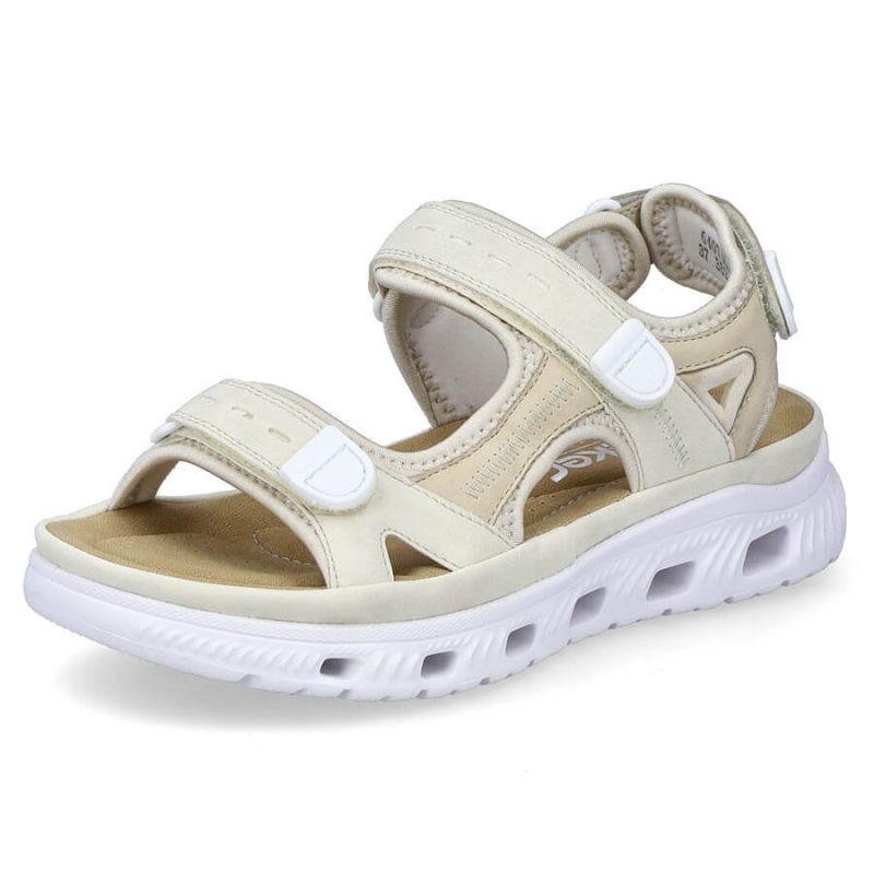 Comfortable Velcro sandals Rieker W RKR691 beige Footwear/Lifestyle/Rieker Your Sports Performance