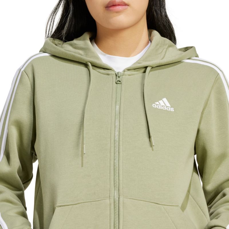 adidas Essentials 3-Stripes Full-Zip Fleece Sweatshirt W JP2352 Clothing/Lifestyle/adidas Adidas