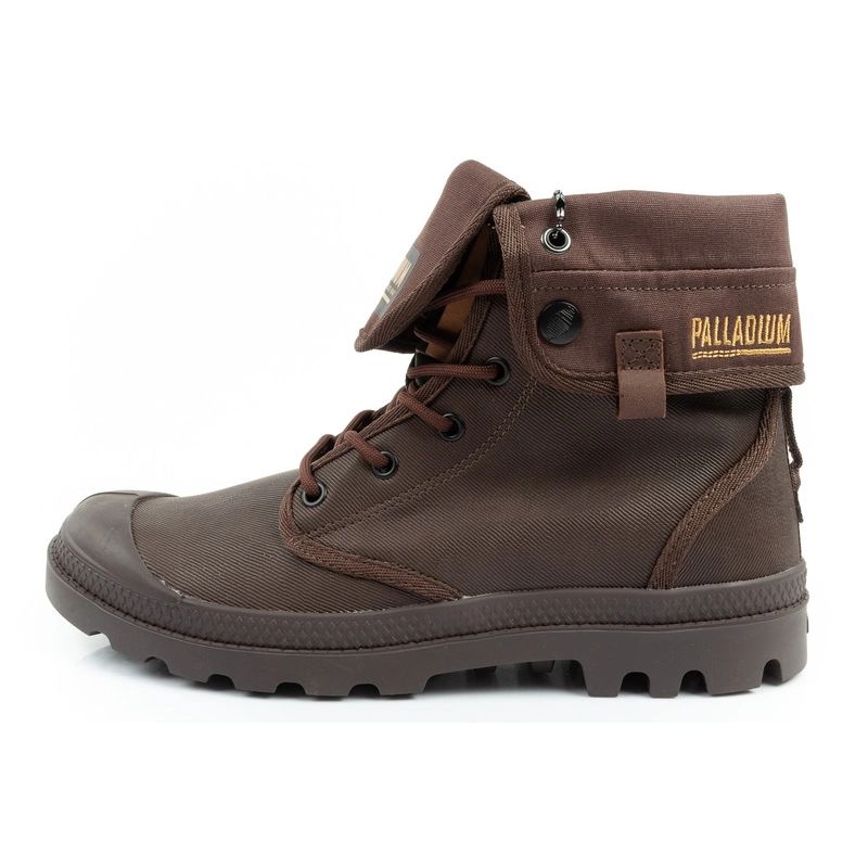 Palladium Men's Baggy Coated High Top Sneakers, Fashionable Dark Brown In preparation Your Sports Performance