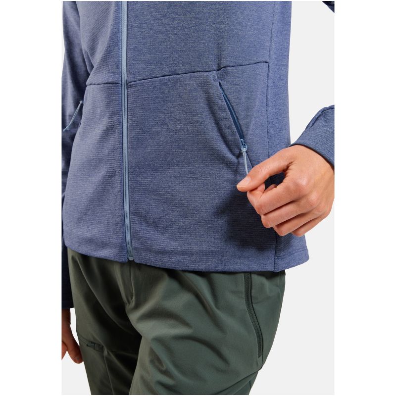 Odlo Mid Layer Full-Zip GRID FLEECE Jacket, Blue