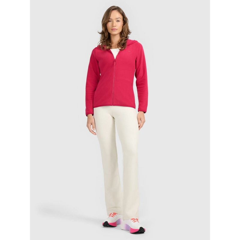 Women's slim fleece jacket with hood 4F 4FRAW25TFLEF495-53S
