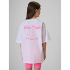Girls' loose T-shirt with print 4F 4FJRSS26TTSHF3910-10S