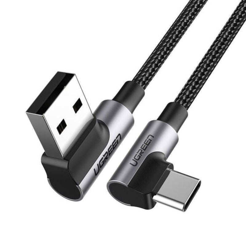 Ugreen angled USB - USB Type C cable Quick Charge 3.0 QC3.0 3 A 1m US176 (gray) Kable i adaptery/Kable USB Your Sports Performance