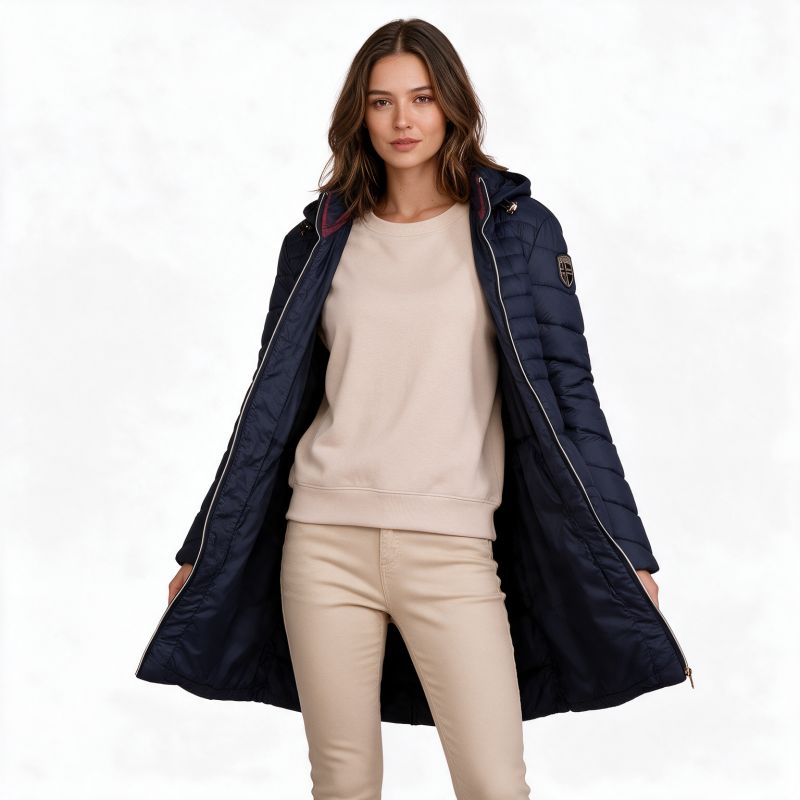 Women's parka Geographical Norway BEALIZE NAVY DB LADY 093 (WY4740F/GN-NAVY)