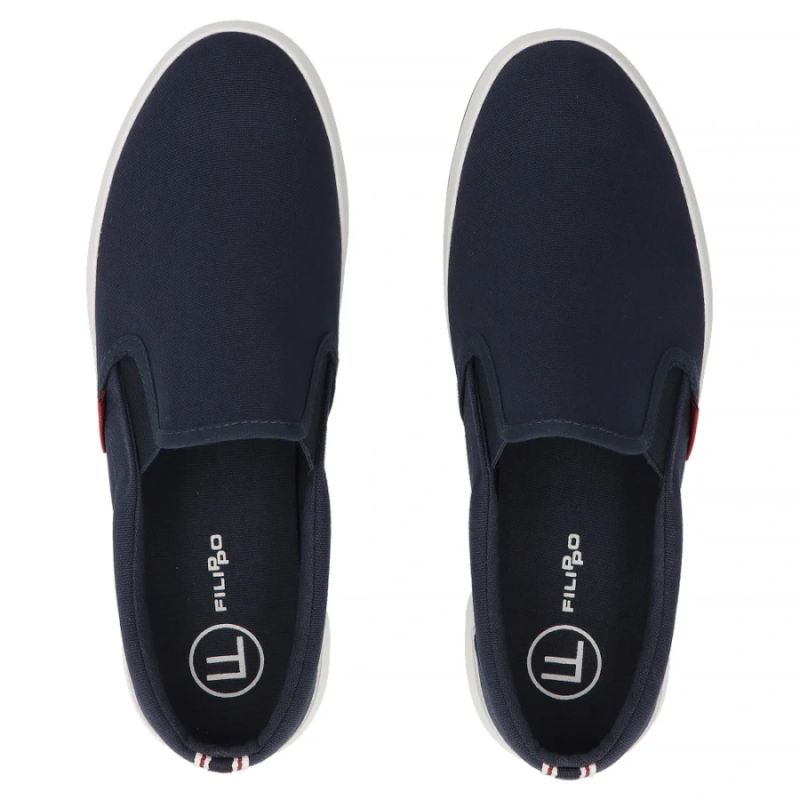 Men's slip-on sneakers navy blue Filippo MTN7792 Filippo