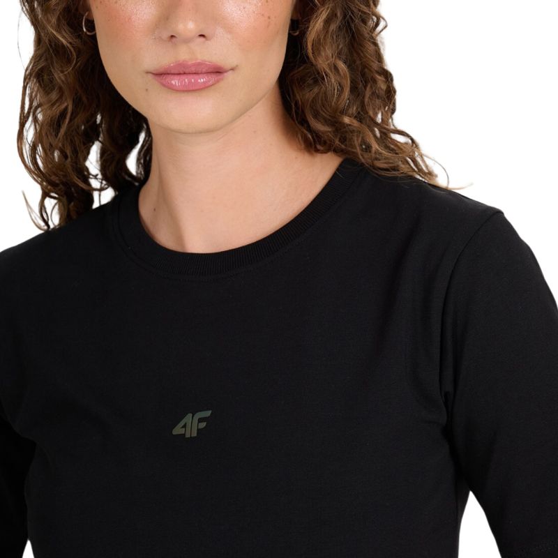 Women's T-shirt 4F F2971 deep black 4FWAW25TTSHF2971 20S In preparation Your Sports Performance