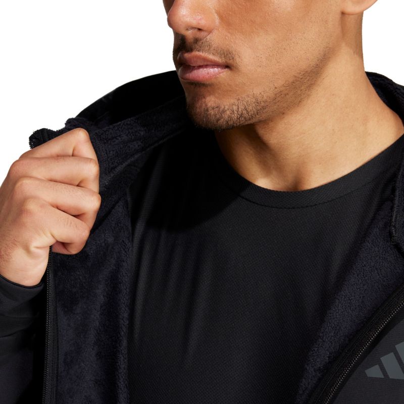 Men's sweatshirt adidas Designed for Training COLD.RDY Full-Zip Hoodie black IN5607 In preparation Adidas