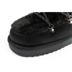D.Franklin women's winter snow boots, fashionable fur lining, black D.Franklin