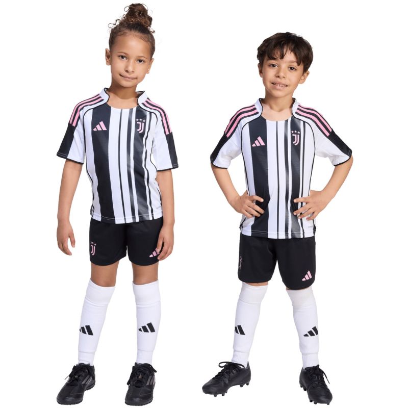 adidas Juventus 25/26 Home Kids' Kit White and Black JN5220 adidas