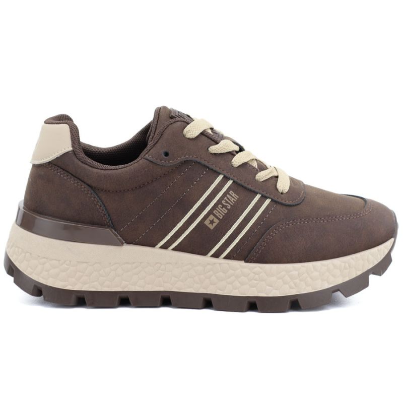 Women's sneakers on a brown platform Big Star UU274040