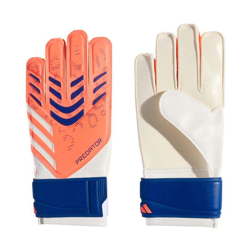 adidas Predator Glove Training Kids Goalkeeper Gloves White and Orange JN5361 adidas