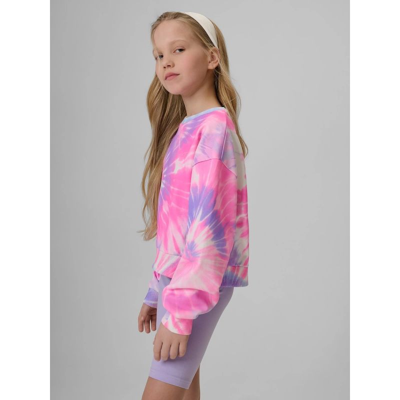 Girls' loose sweatshirt without hood 4F 4FJRSS26TSWSF2935-90A