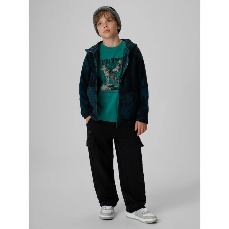 Boy's regular printed T-shirt 4F 4FJKAW26TTSHM4455-46S