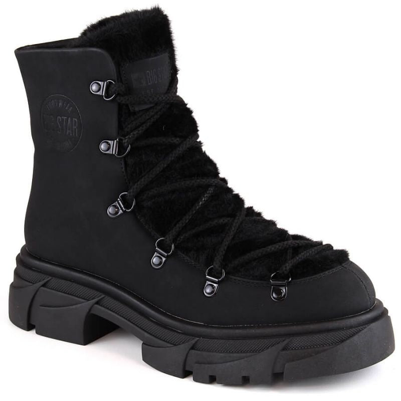 Platform boots with fur Big Star W INT1926A black Footwear/Outdoor/Big Star Your Sports Performance