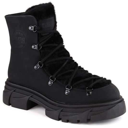 Platform boots with fur Big Star W INT1926A black Footwear/Outdoor/Big Star Your Sports Performance
