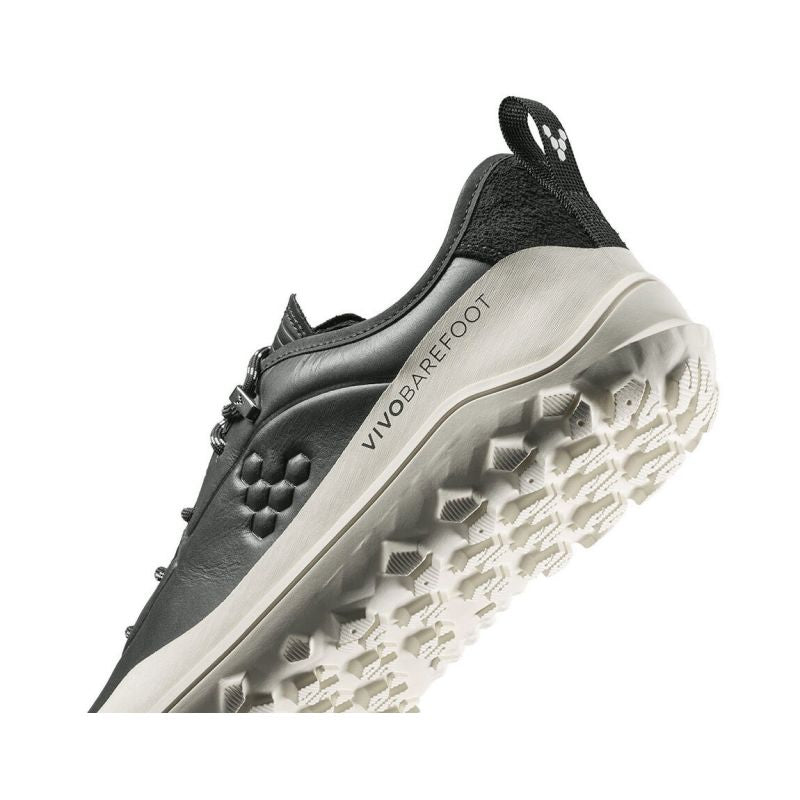 Vivobarefoot TRACKER LEATHER AT LOW MENS OBSIDIAN/WHITE men's shoes (309534-04)