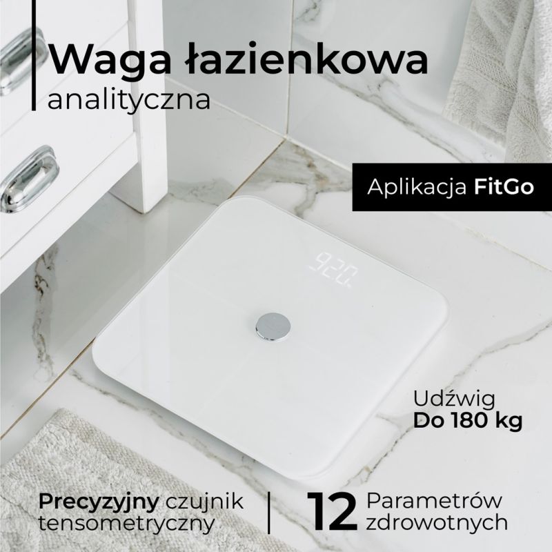 ADLER AD 8187w bathroom scale white AGD - Produkty/Wagi łazienkowe Your Sports Performance