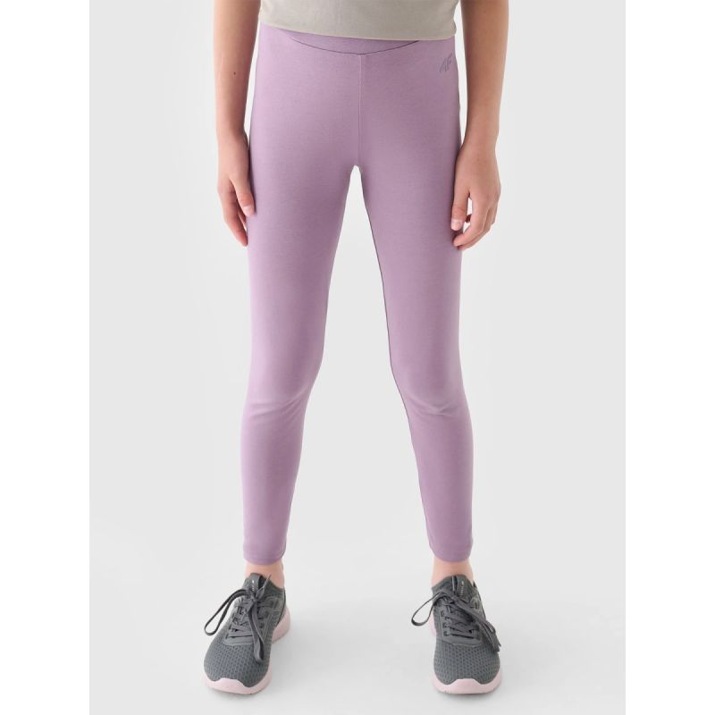 Girls' knitted leggings 4F Junior 4FJRAW24TTIGF239-51S *Kategoria tymczasowa Your Sports Performance