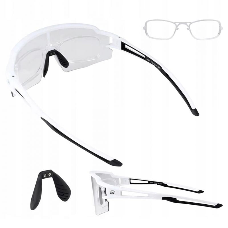 Rockbros Photochromic Cycling Glasses with UV Protection and Corrective Insert - White Import z Action/Rowery i akcesoria/Okulary Your Sports Performance