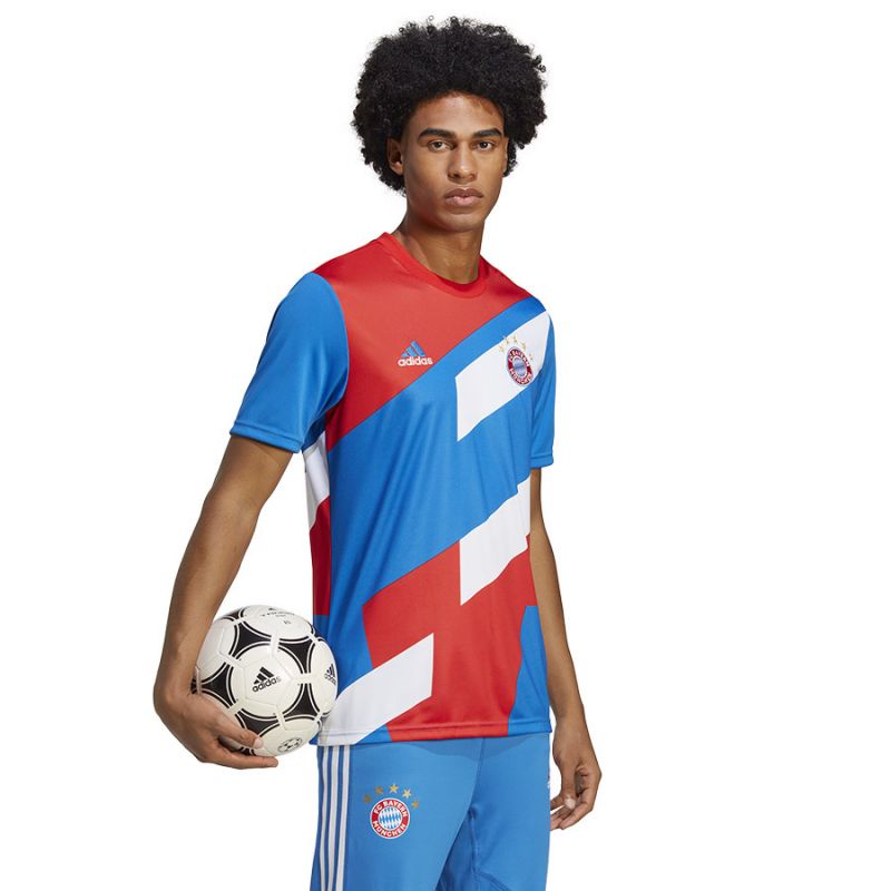 T-shirt adidas FC Bayern Pre-Match JSY M HU1261 Clothing/Football Adidas