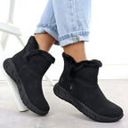 Rieker M6554-00 Waterproof Women's Snow Boots with Fur Trim, Black Footwear Your Sports Performance