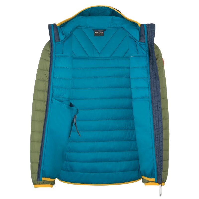 Trollkids Kids Eikefjord Jacket moss/mystic blue/golden yellow (463-331)