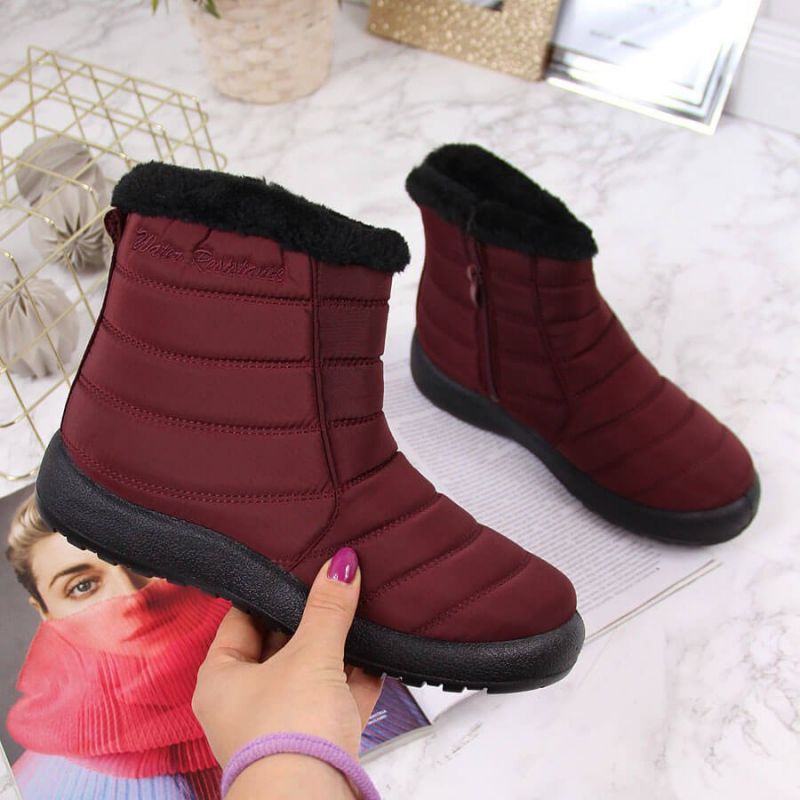 Waterproof snow boots with zipper NEWS W EVE181C burgundy Footwear/Outdoor/News Your Sports Performance