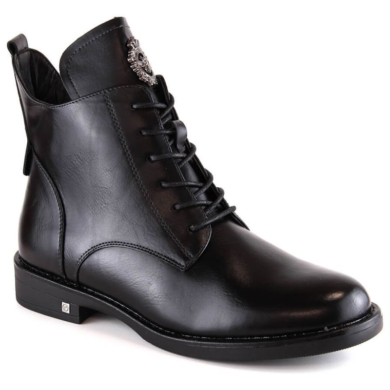 Lace-up and zipper ankle boots Potocki W WOL171B black Footwear/Outdoor/Potocki Your Sports Performance