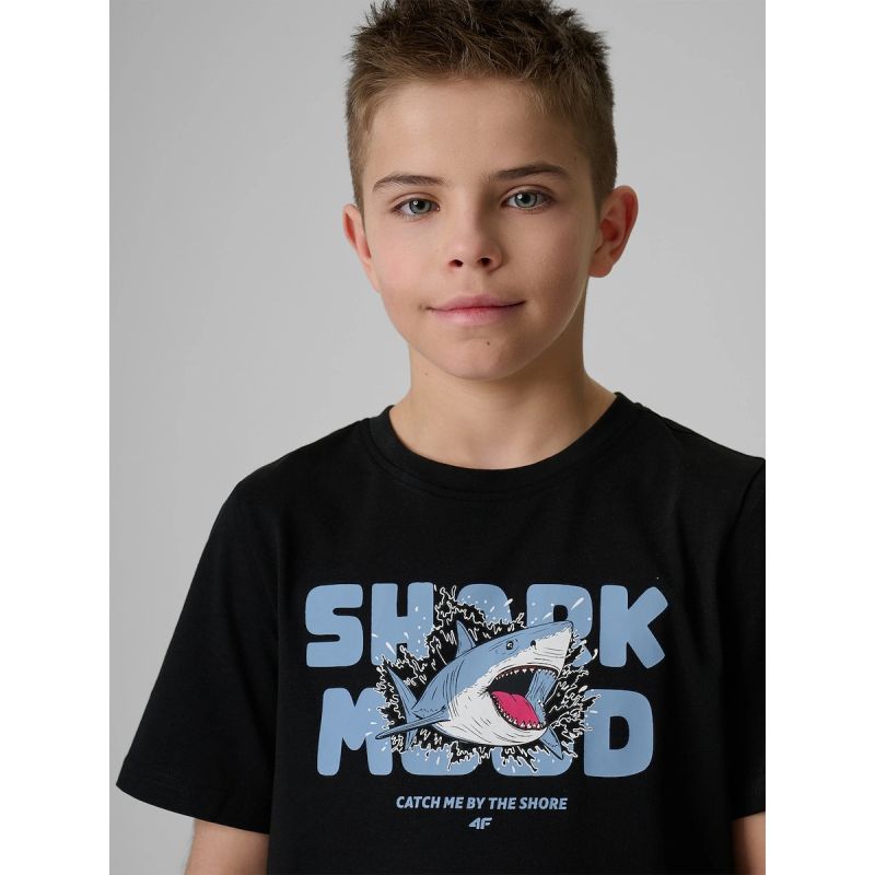 Boy's cotton T-shirt 4F 4FJRSS26TTSHM3902-20S