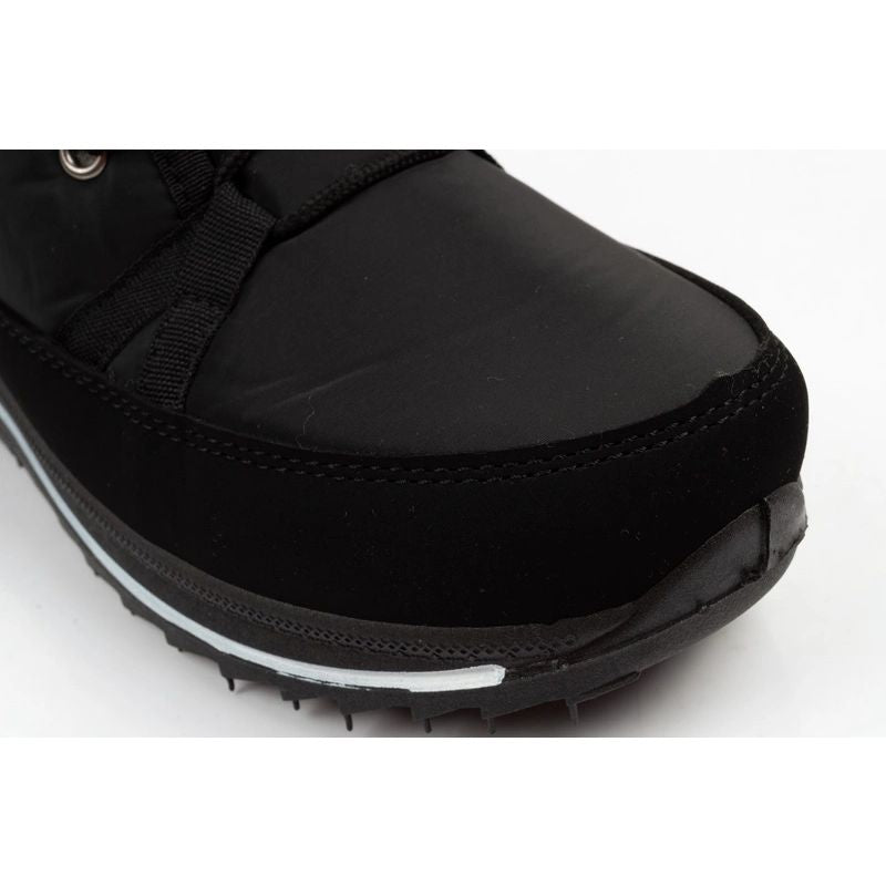 Progress Women’s Winter Boots, Black Insulated Snow Boots with Sheepskin Lining