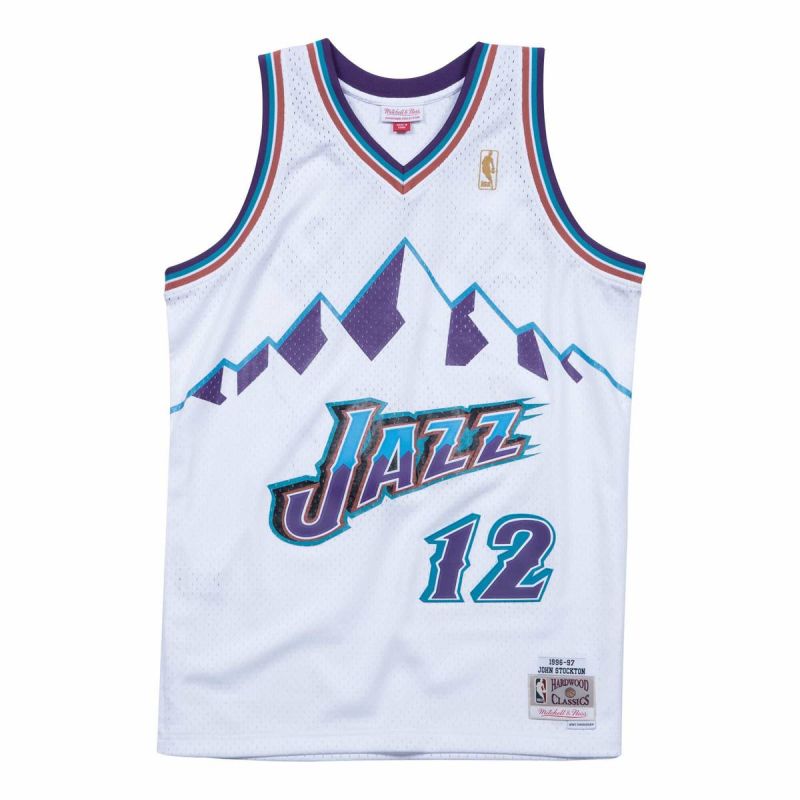 Mitchell & Ness NBA Swingman Jersey Utah Jazz John Stockton - SMJYLG18031-UJAWHIT96JST Koszulki NBA Your Sports Performance