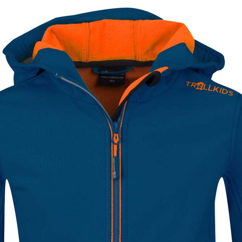 Trollkids Kids Trollfjord Jacket with hood, blue (161-142) In preparation Your Sports Performance