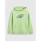 Boy's sweatshirt with hood, open, 4F 4FJRAW25TSWSM2414-46S *Kategoria tymczasowa Your Sports Performance