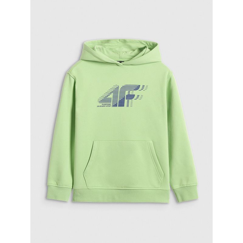 Boy's sweatshirt with hood, open, 4F 4FJRAW25TSWSM2414-46S *Kategoria tymczasowa Your Sports Performance