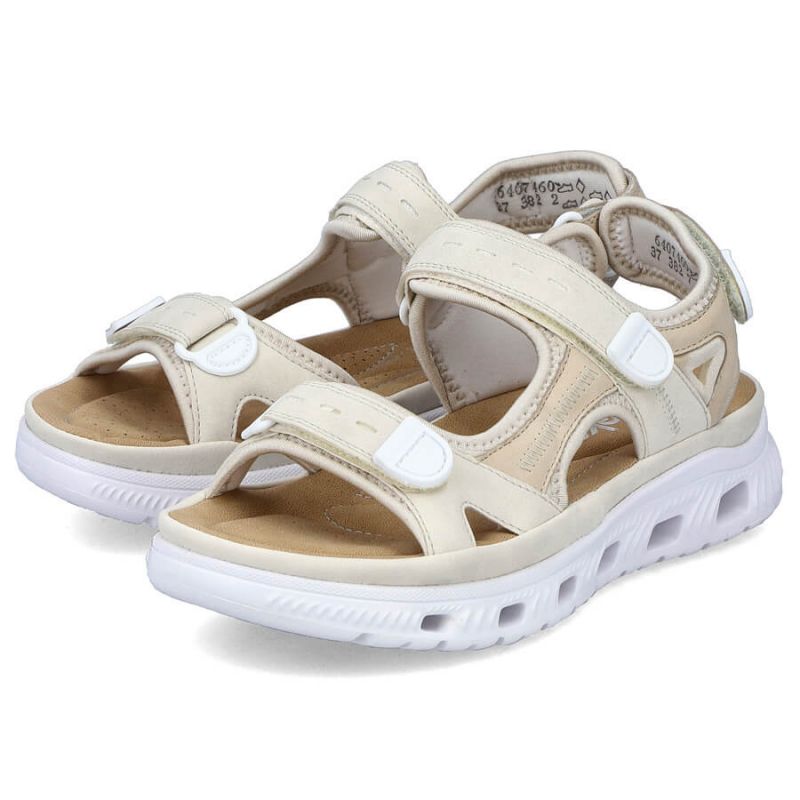 Comfortable Velcro sandals Rieker W RKR691 beige Footwear/Lifestyle/Rieker Your Sports Performance