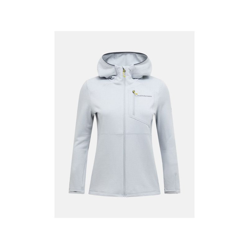 Women's PEAK PERFORMANCE W Trail Polartec Power Grid Zip Hoodie, Gray