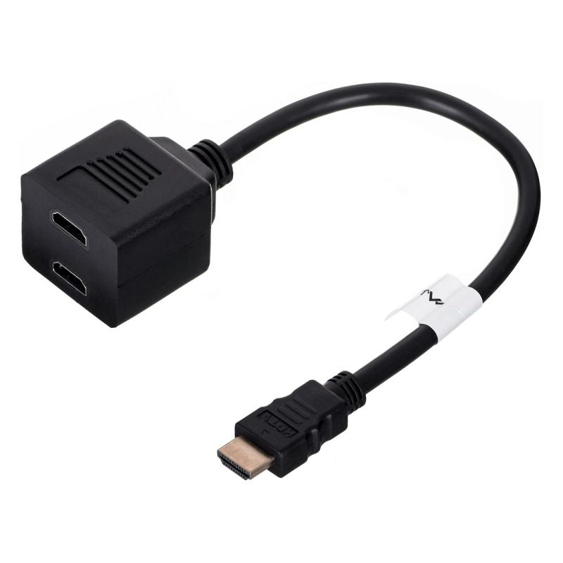 Splitter Lanberg AD-0019-BK (HDMI M - 2x HDMI F; 0.20m; black) Kable i adaptery/Adaptery, przejściówki Your Sports Performance