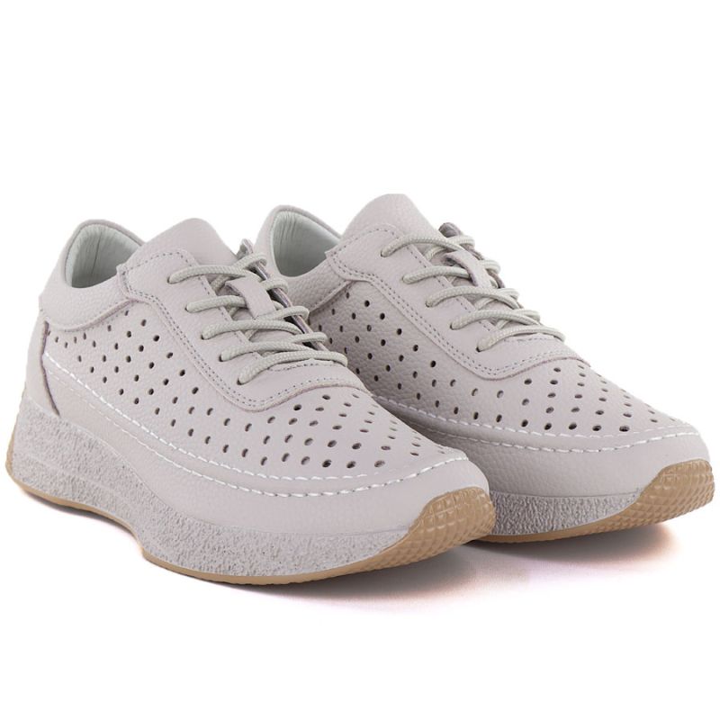 Women's leather openwork shoes gray Sergio Leone SP013 To be categorized Your Sports Performance