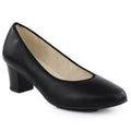 Women's leather pumps with a low heel, black Rieker 44650 Footwear Your Sports Performance