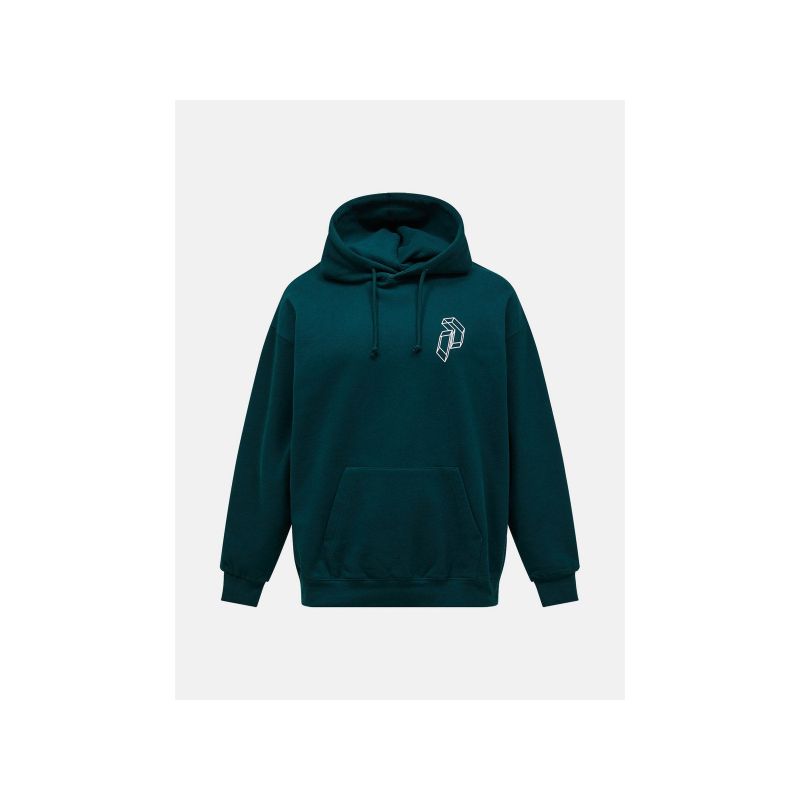 PEAK PERFORMANCE M Terry Graphic Hood green