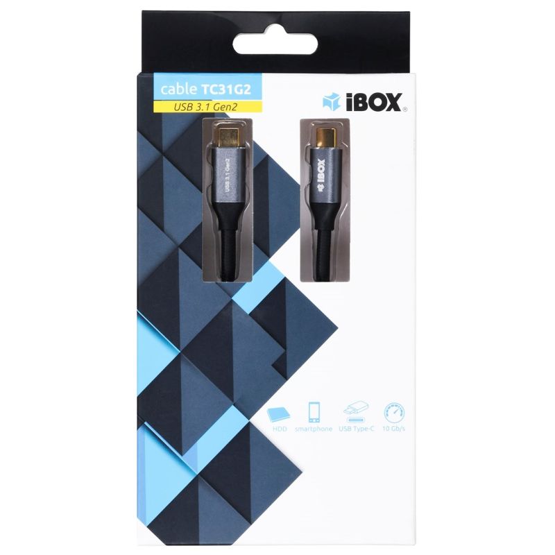 IBOX IKUMTC31G2 cable (USB type C - USB type C; 1m; black) In preparation Your Sports Performance
