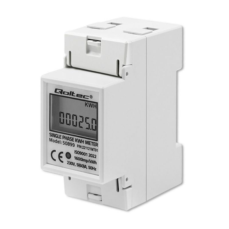 QOLTEC SINGLE-PHASE ENERGY CONSUMPTION METER FOR DIN RAIL | 230V | LCD | 2P Aparaty elektryczne/Liczniki energii Your Sports Performance